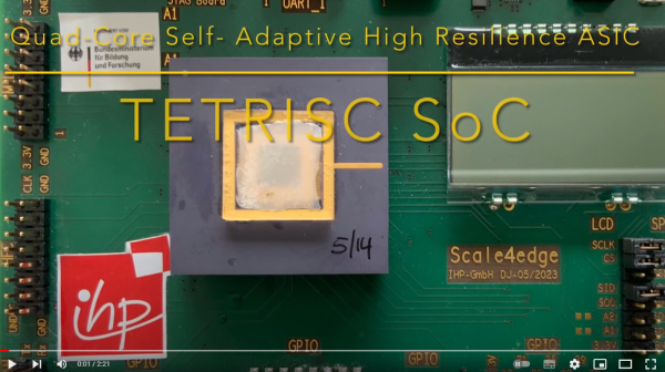 TETRISC SoC — Quad RISC-V Core Self-Adaptive High-Reliability ASIC from IHP GmbH